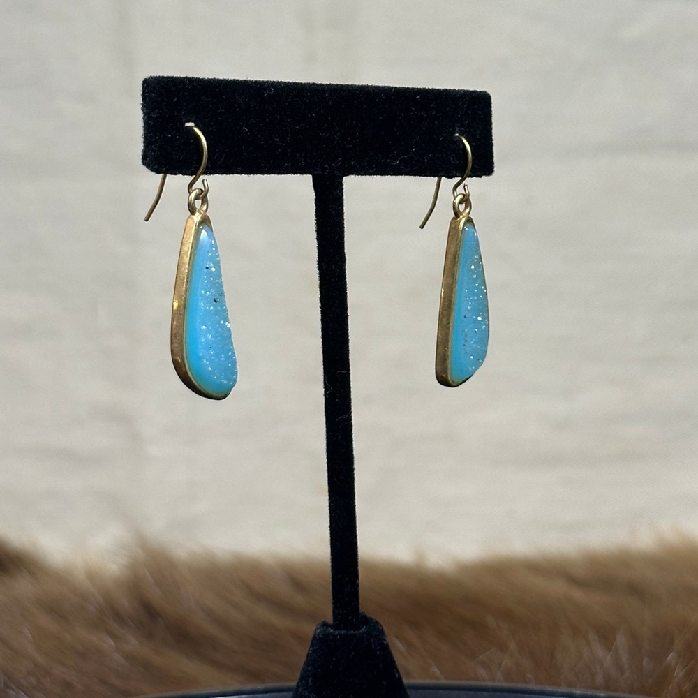 Aqua Drop Earrings - Picture 2 of 3